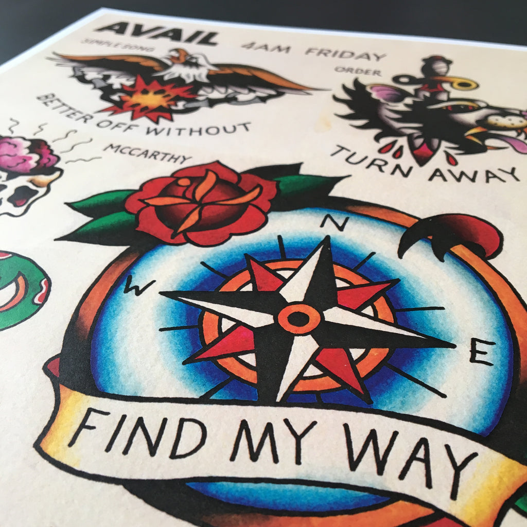 Avail 4am Friday Tattoo flash - Jared Gaines Art