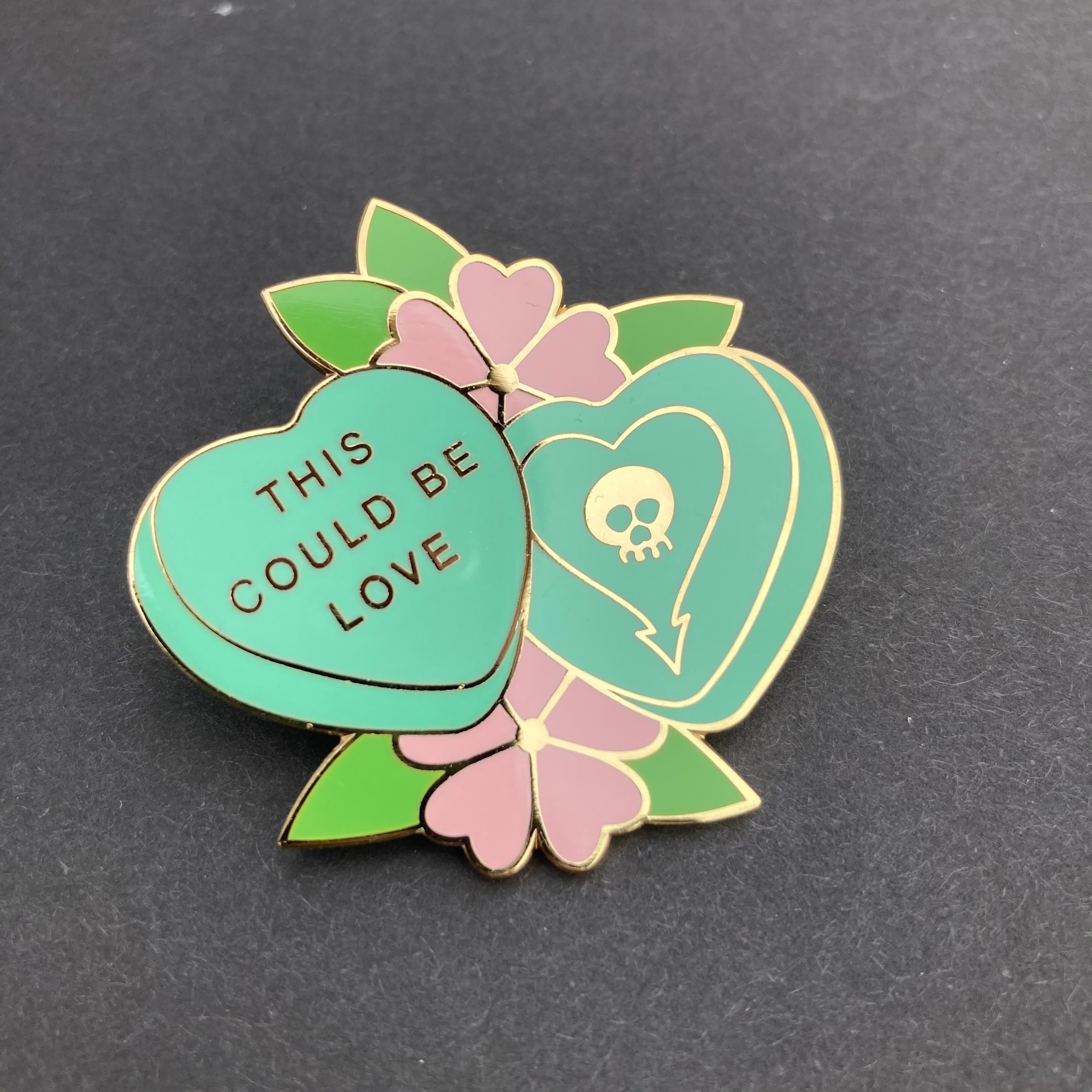 Alkaline Trio Valentine Pin - Jared Gaines Art