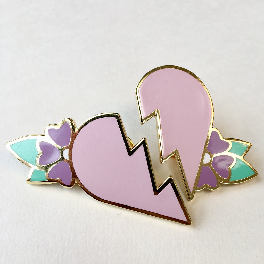 Broken Heart Pin Set - Jared Gaines Art