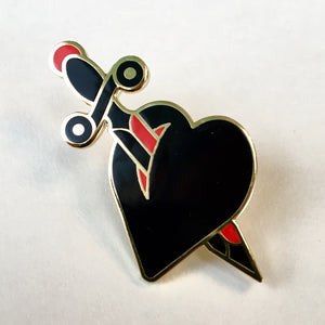 Heart and Dagger Pin - Jared Gaines Art