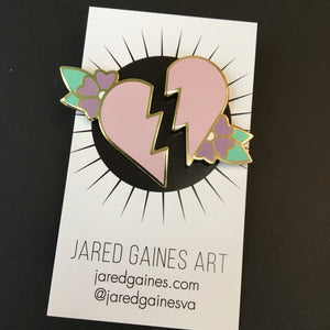 Broken Heart Pin Set - Jared Gaines Art