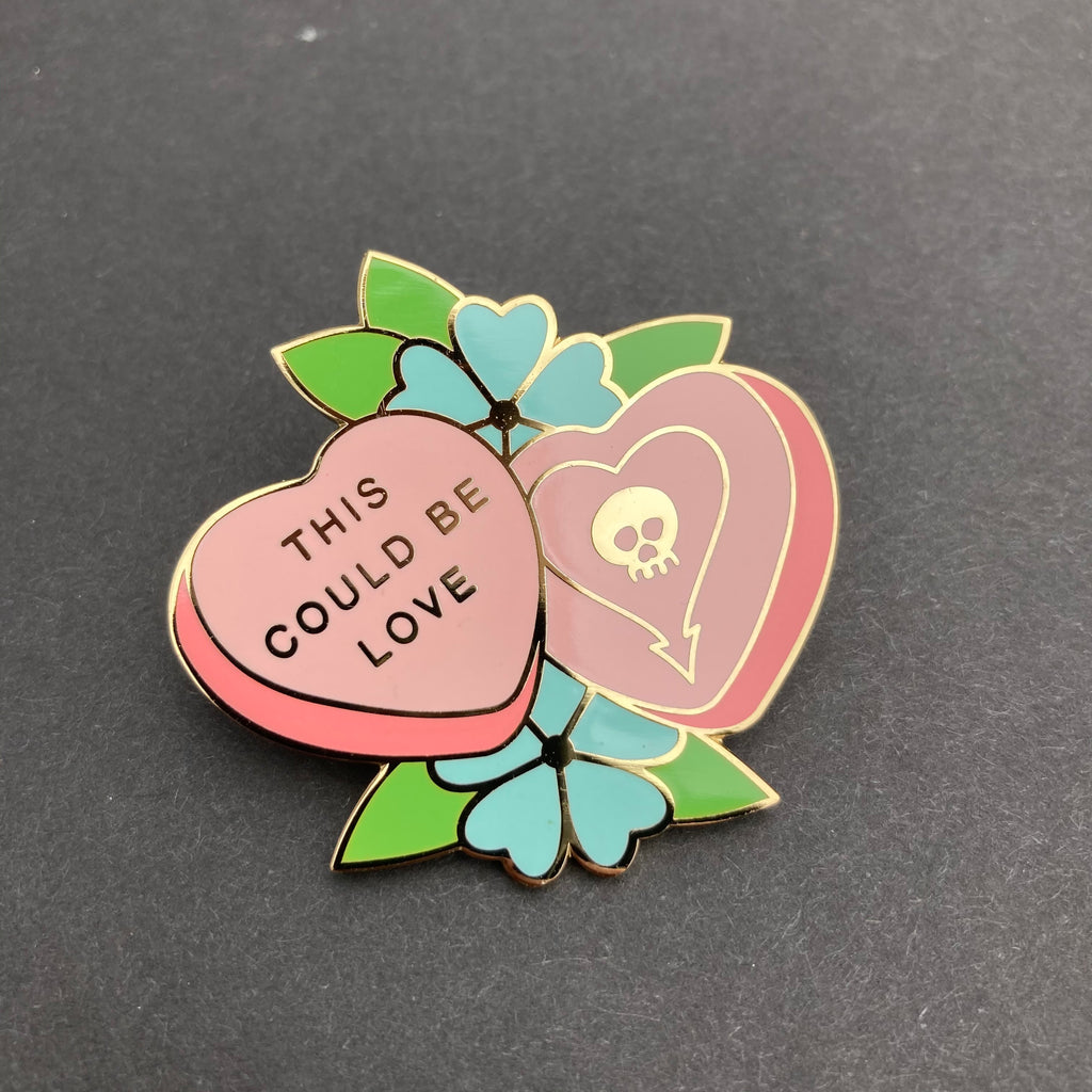 Alkaline Trio Valentine Pin - Jared Gaines Art