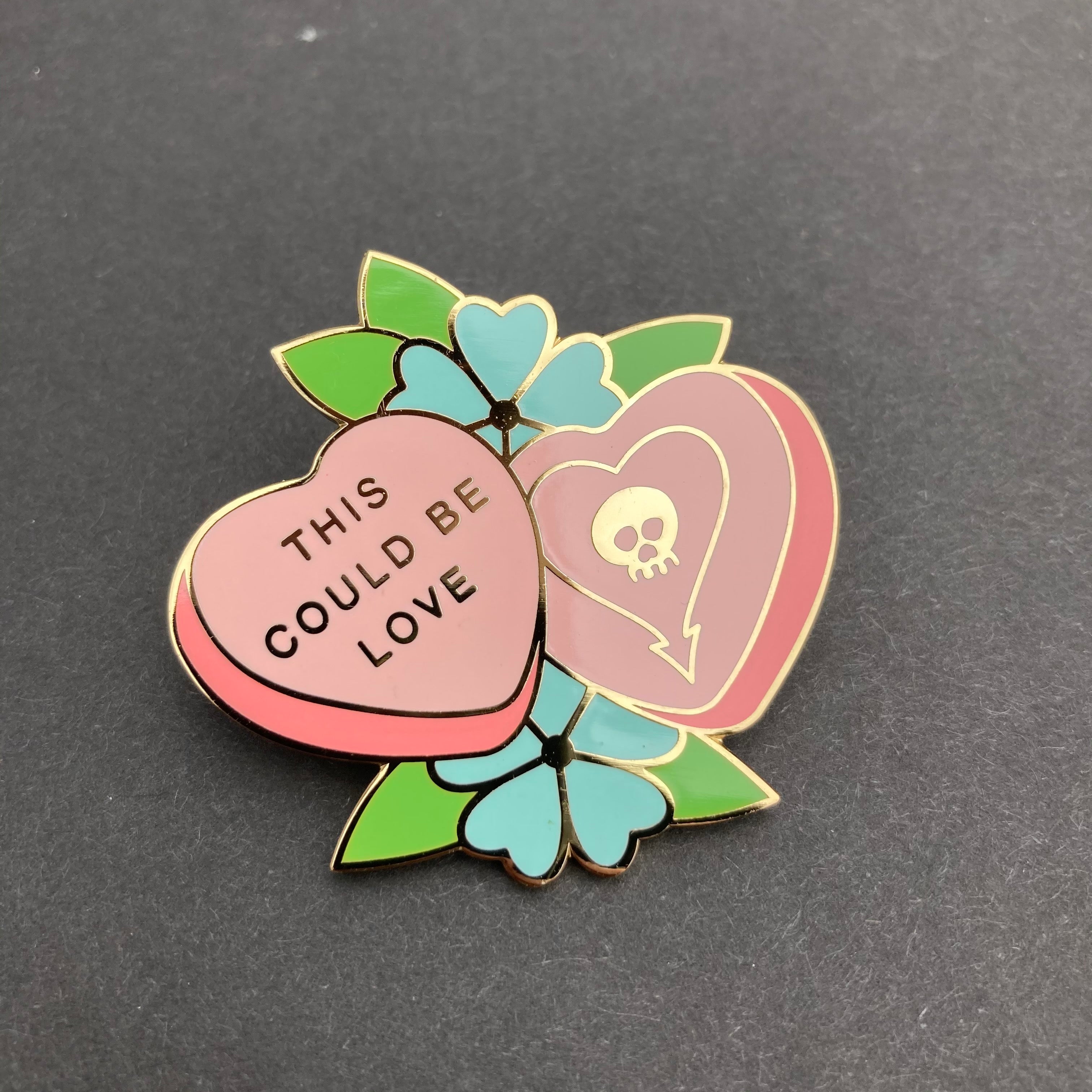 Alkaline Trio Valentine Pin - Jared Gaines Art