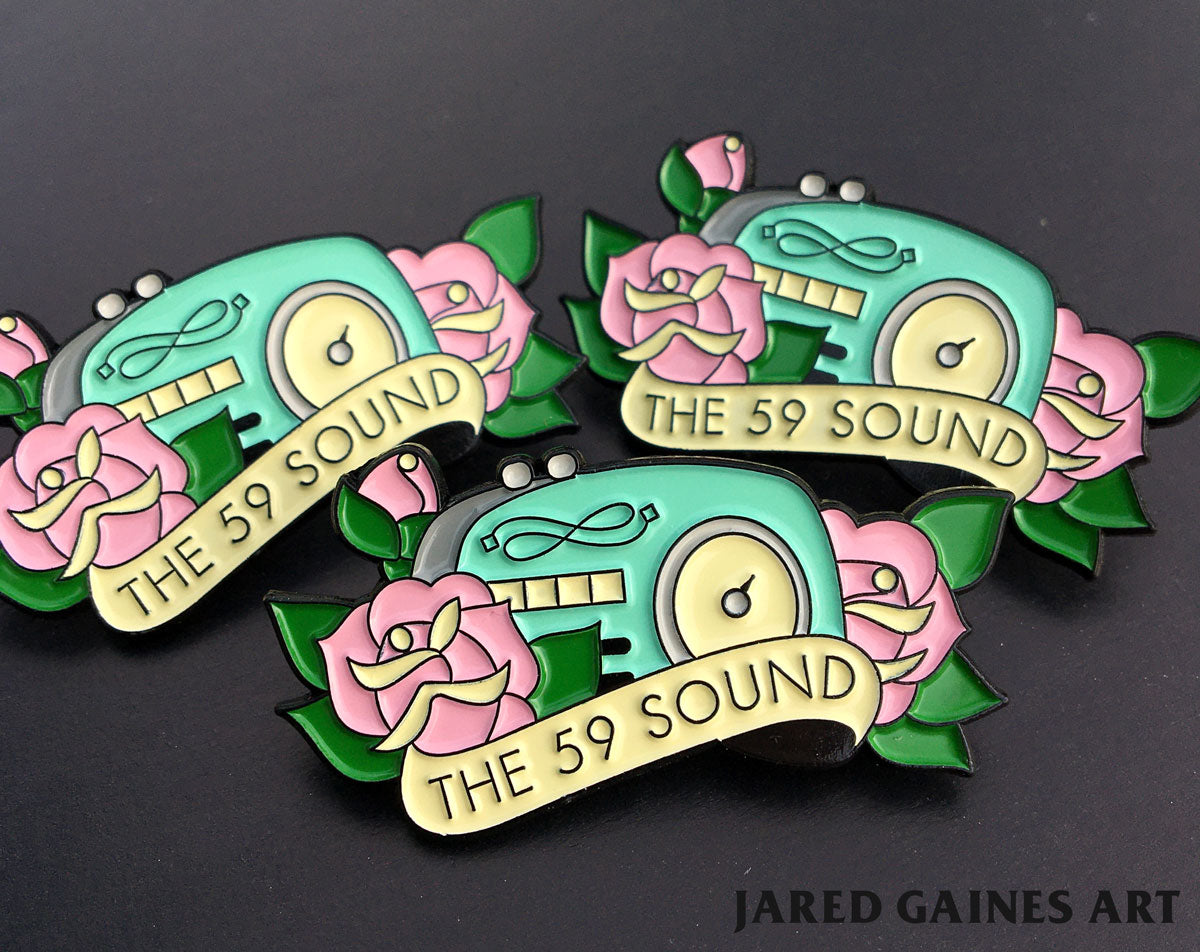 The Gaslight Anthem - 59 Sound Pin - Jared Gaines Art