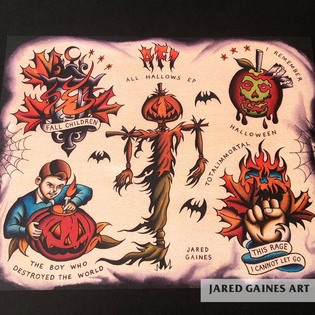 AFI Tattoo Flash | The All Hallows ep - Jared Gaines Art