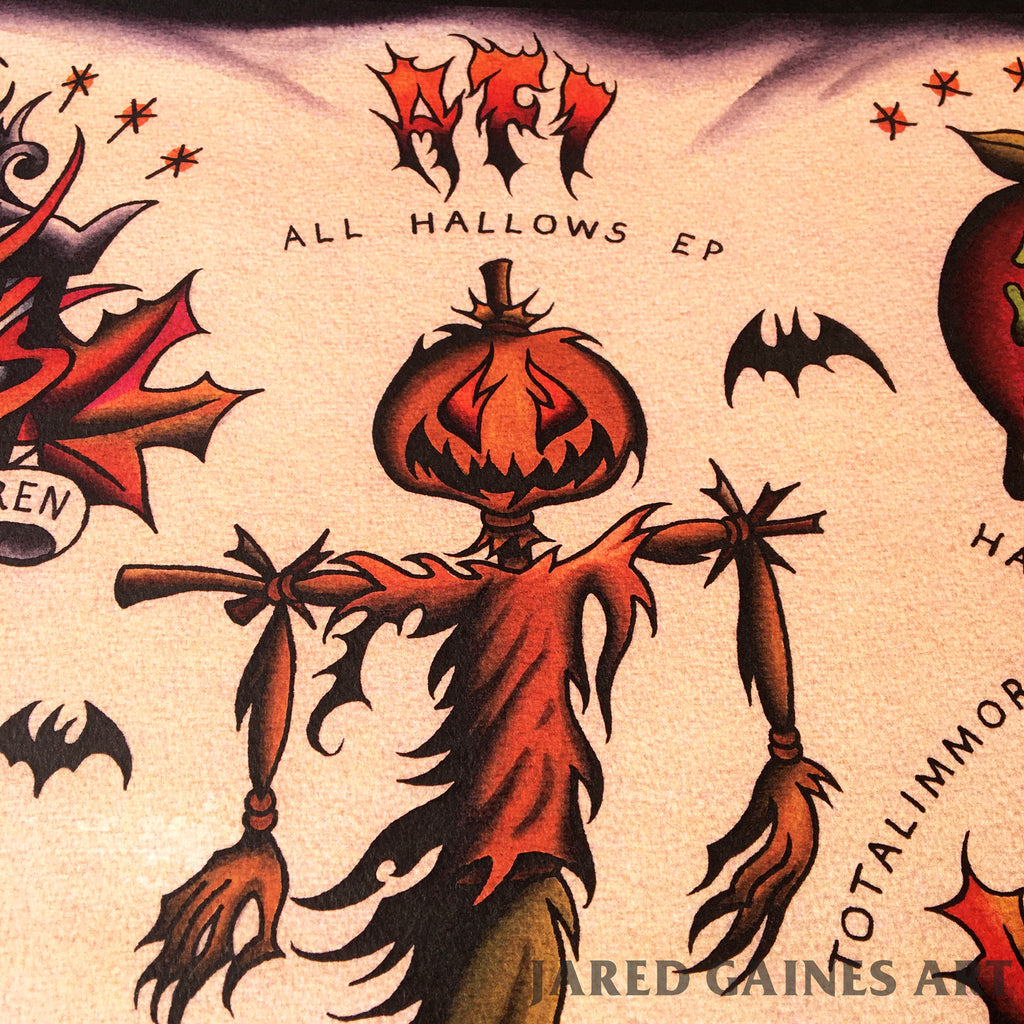 AFI Tattoo Flash | The All Hallows ep - Jared Gaines Art