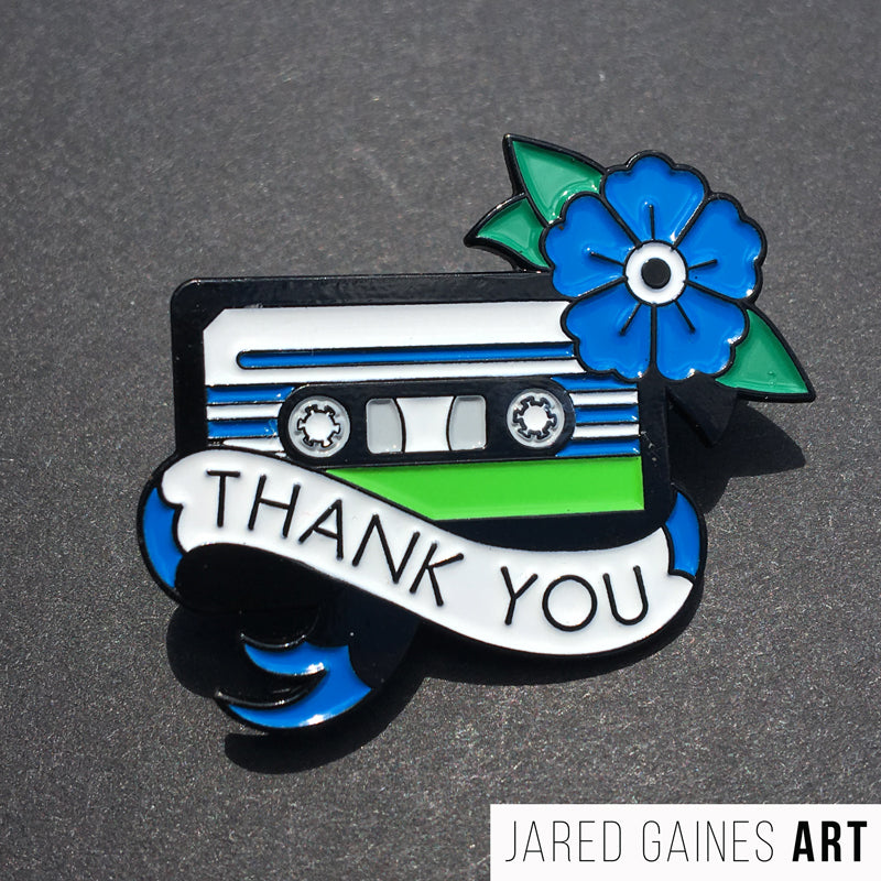 Descendents Tattoo Flash Pin | Cassette Tape - Jared Gaines Art