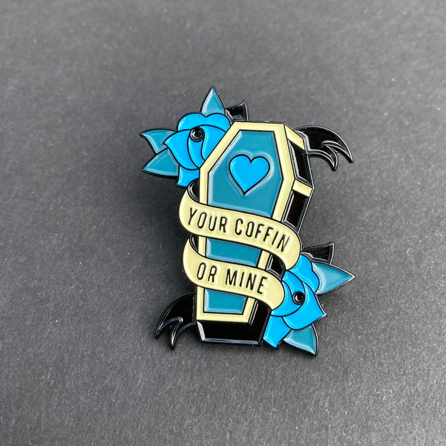 Alkaline Trio Coffin Pin - Jared Gaines Art