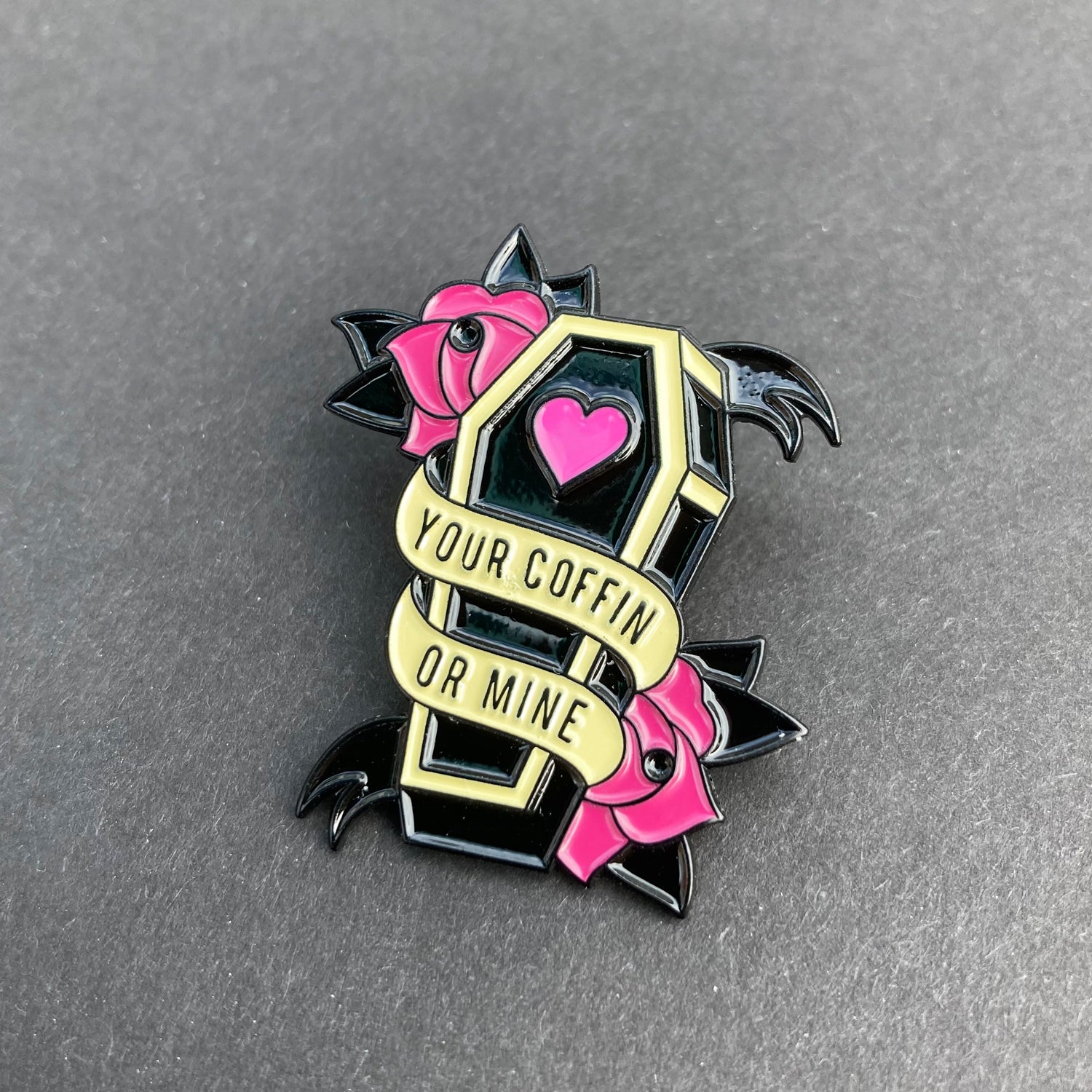 Alkaline Trio Coffin Pin - Jared Gaines Art