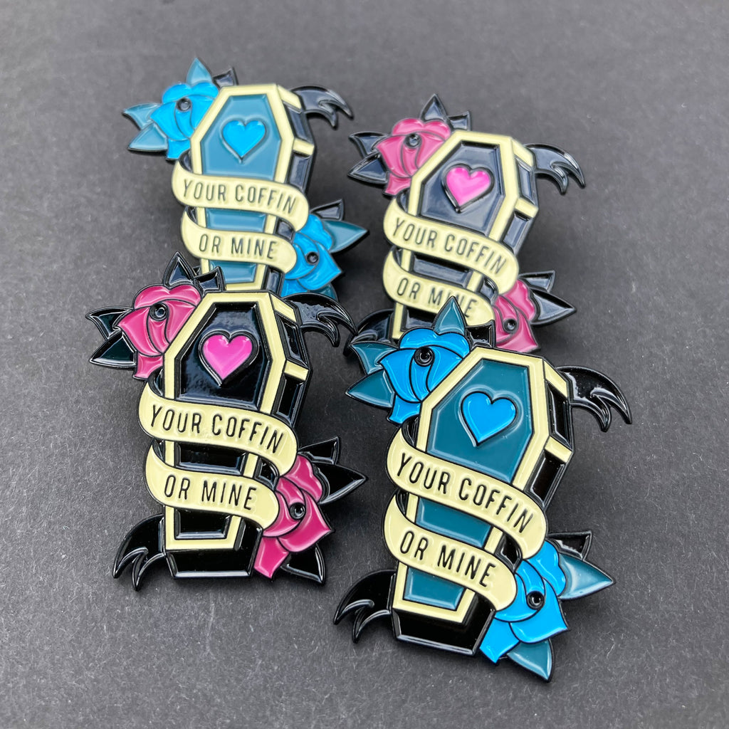 Alkaline Trio Coffin Pin - Jared Gaines Art