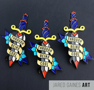 Saves the Day Through Being Cool Pin - Jared Gaines Art