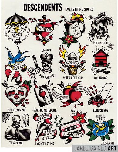 Descendents Tattoo Flash | Everything Sucks - Jared Gaines Art