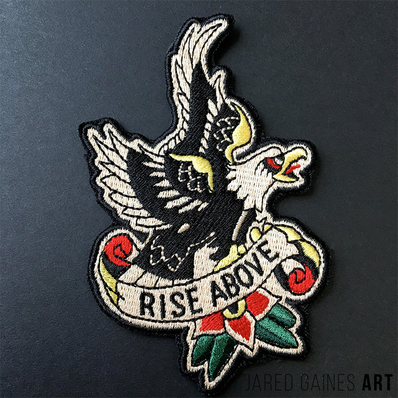 Black Flag | Rise Above Embroidered Patch - Jared Gaines Art