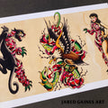 Tattoo Flash 1 | Panther Eagle Lady