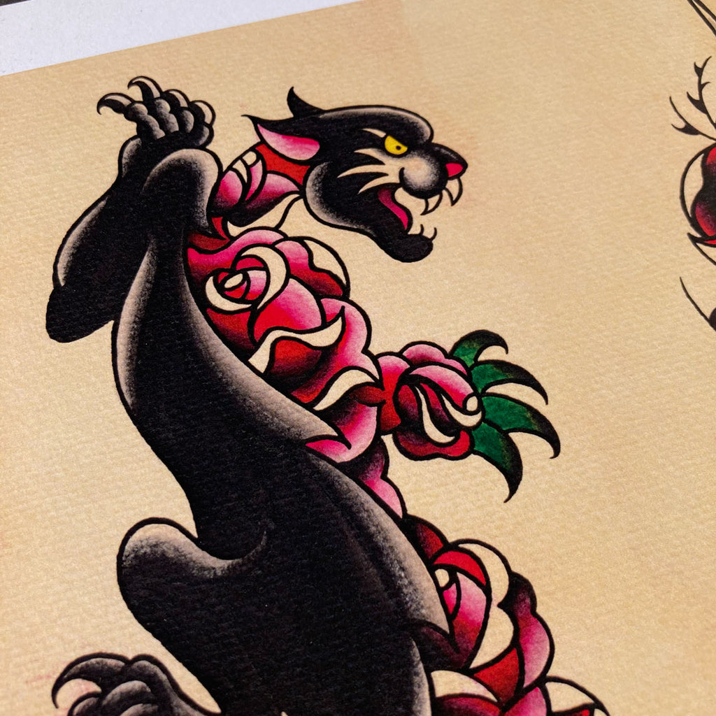Tattoo Flash 1 | Panther Eagle Lady