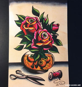 Roses in Vase Print - Jared Gaines Art