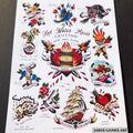 Hot Water Music Caution Tattoo Flash - Jared Gaines Art