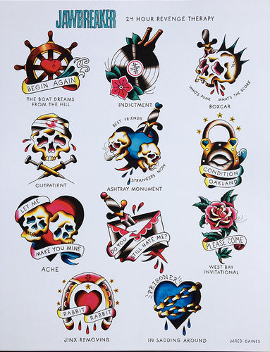 Jawbreaker Tattoo Flash - Jared Gaines Art