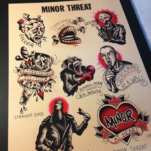Minor Threat Tattoo Flash - Jared Gaines Art