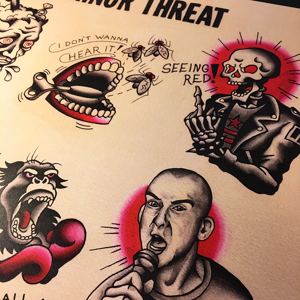 Minor Threat Tattoo Flash - Jared Gaines Art
