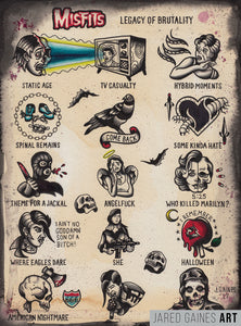 Misfits Tattoo Flash | Legacy of Brutality - Jared Gaines Art