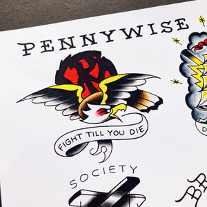 Pennywise - Full Circle Tattoo Flash