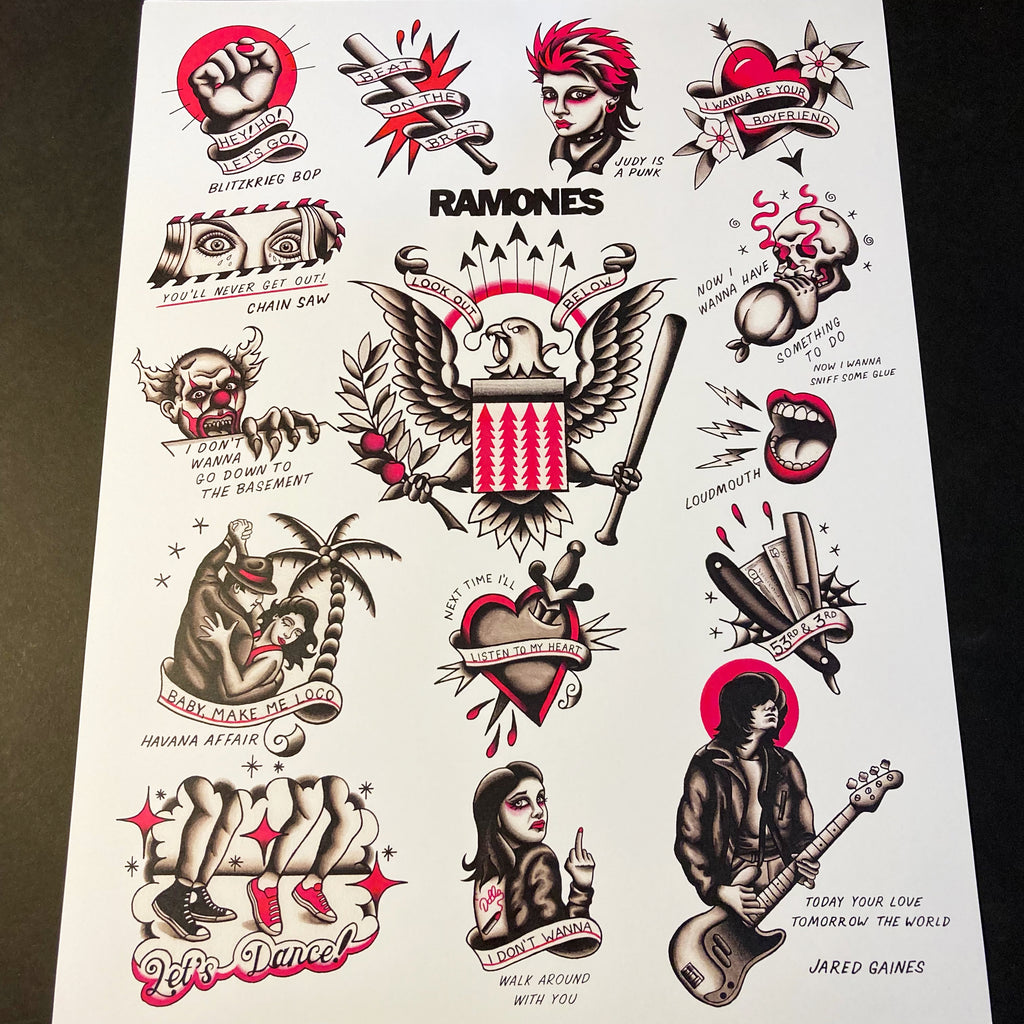 Ramones Tattoo Flash
