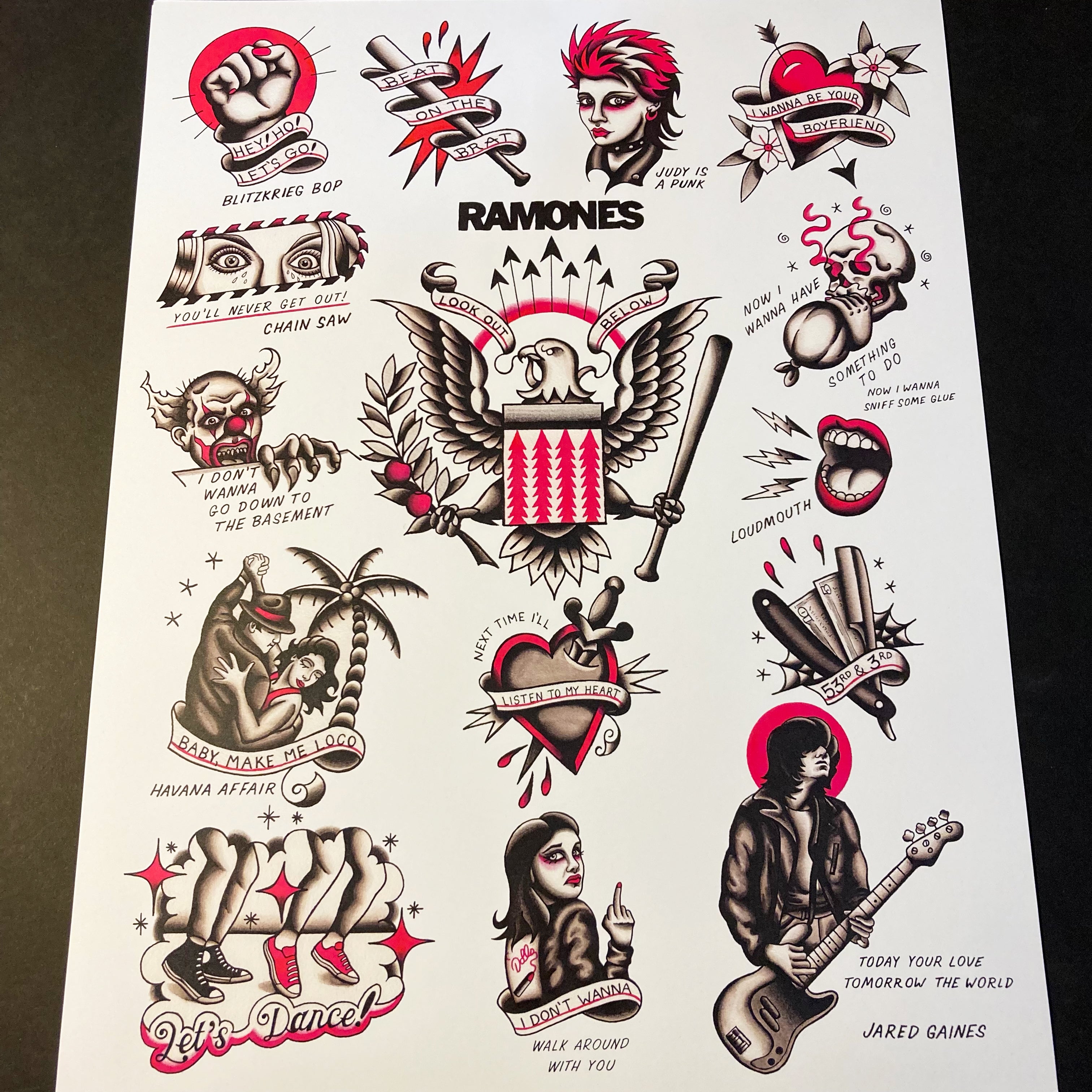 Ramones Tattoo Flash