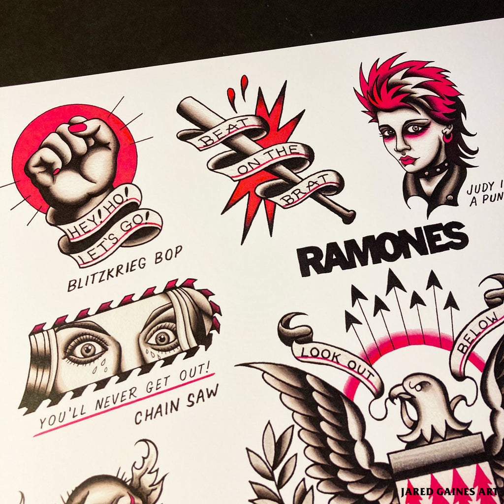 Ramones Tattoo Flash