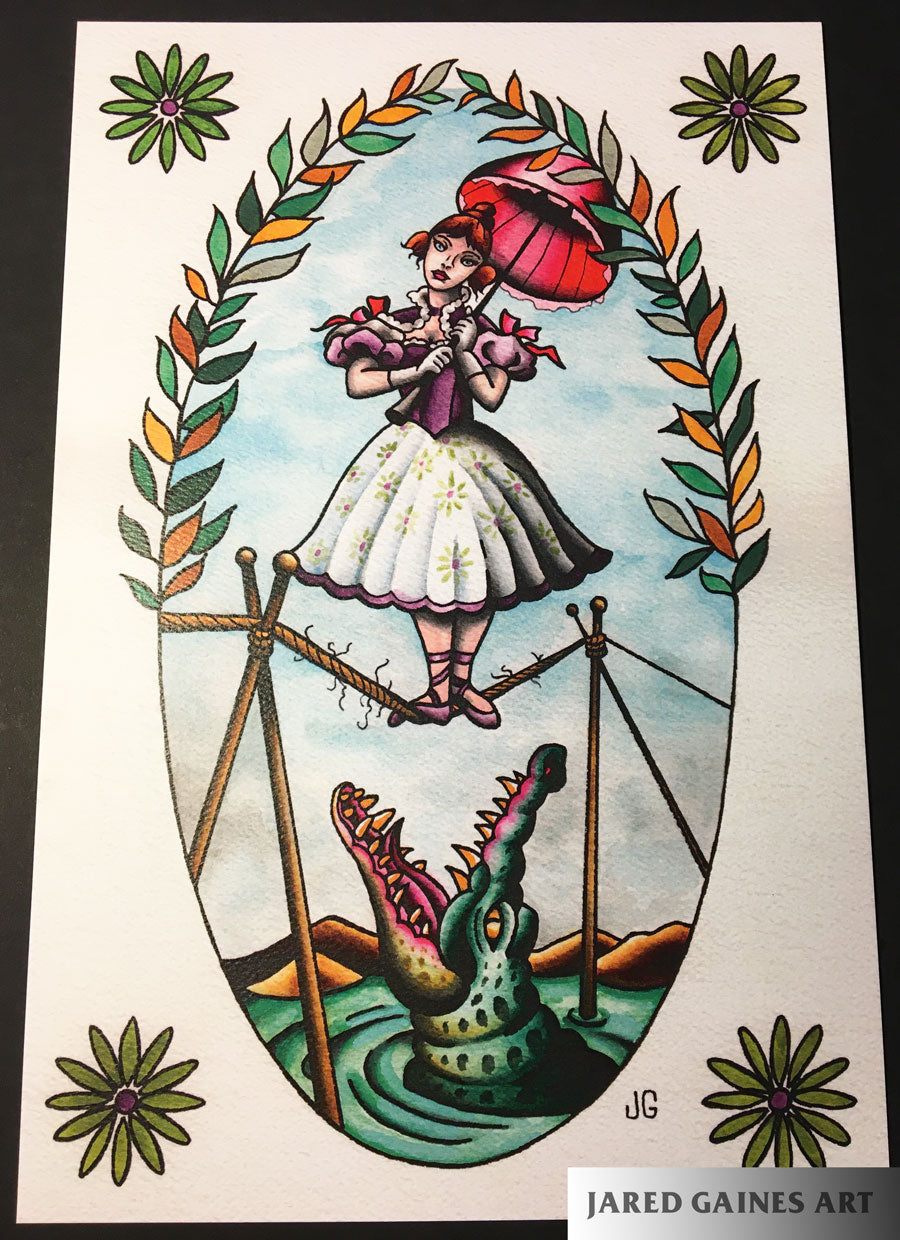 Haunted Mansion Tightrope Girl - Jared Gaines Art