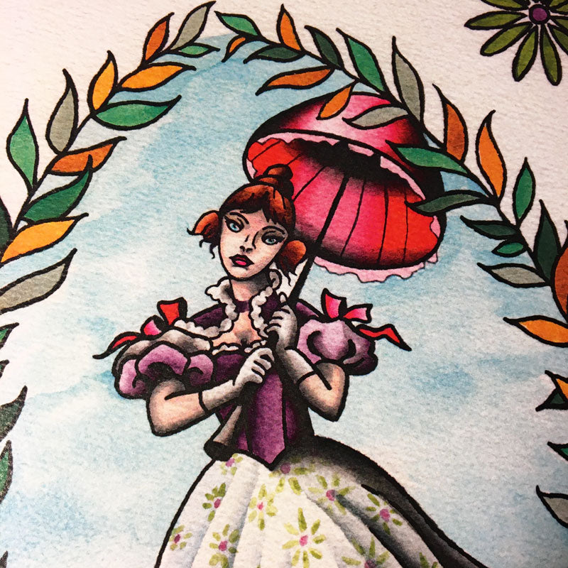 Haunted Mansion Tightrope Girl - Jared Gaines Art
