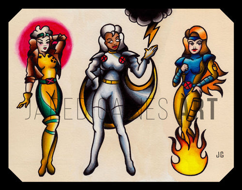 X-Men Tattoo Flash 1 - Jared Gaines Art