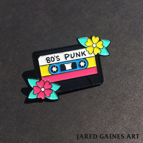 80's Punk Cassette Pin - Jared Gaines Art