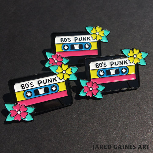 80's Punk Cassette Pin - Jared Gaines Art