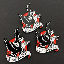 Load image into Gallery viewer, Tattoo Flash Pin | Rise Above - Jared Gaines Art

